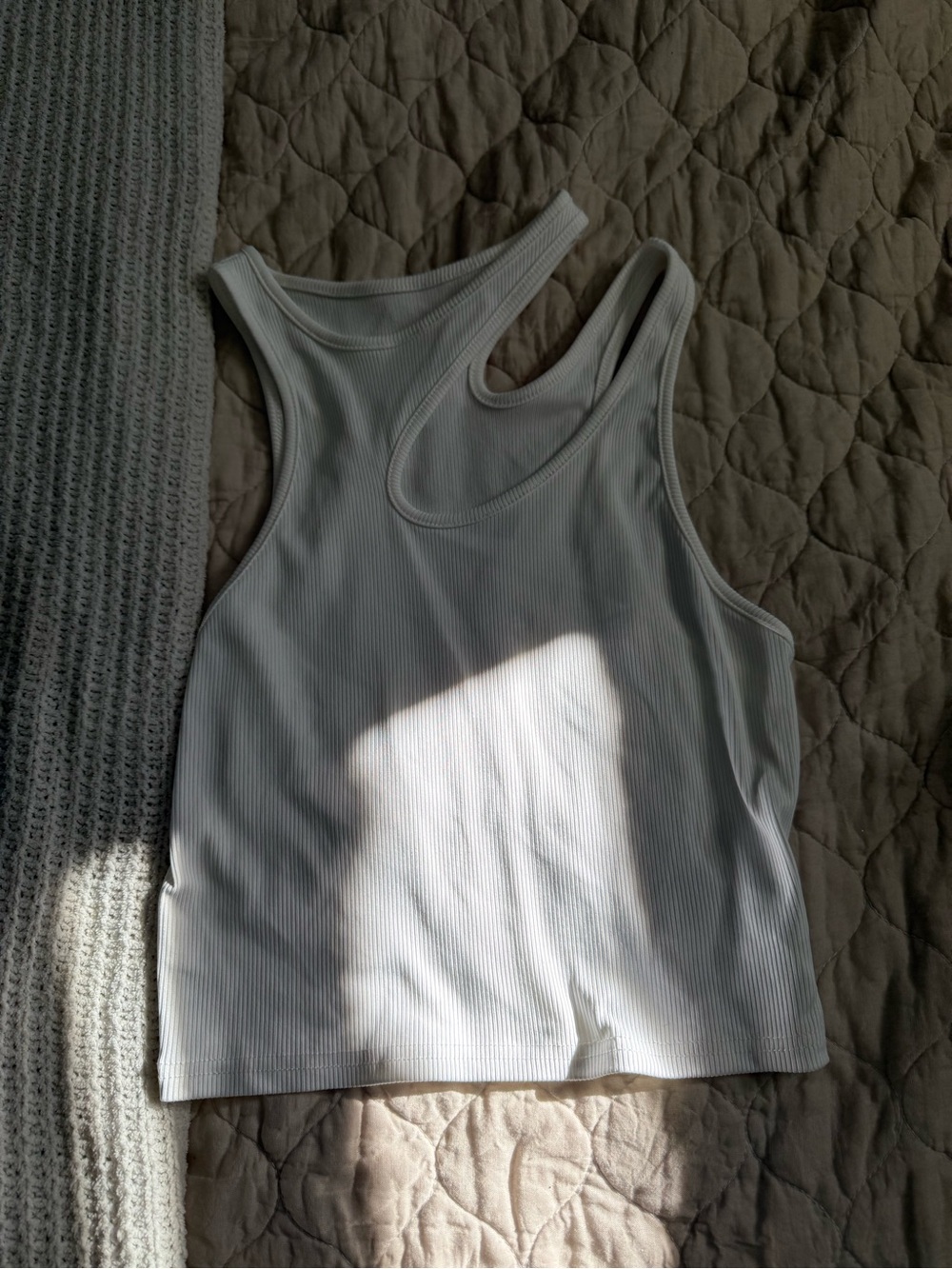 Ribbed Asymmetrical Tank Top